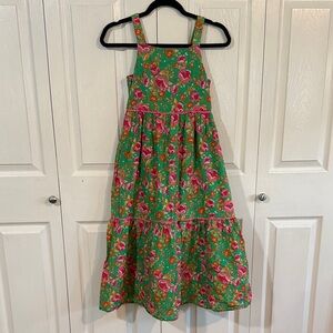 Isaac Mizrahi Green and Pink Floral Kids Dress